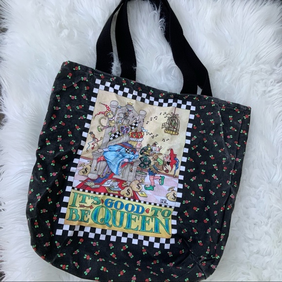 Mary engelbreit t’s good to be queen tote bag - Picture 3 of 3